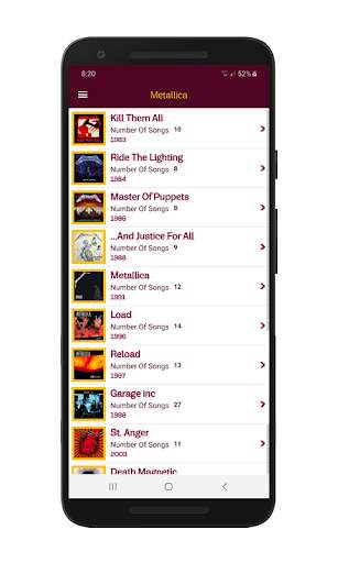 Metallica Modern Music Library (Unofficial) screenshot 2