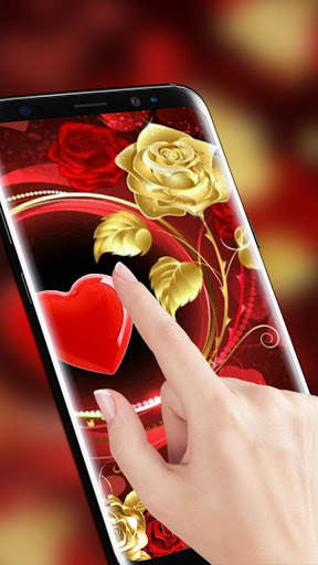 Gold Rose Live Wallpaper screenshot 1