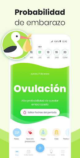 Calendario Menstrual Mia: Ovulacion Dias Fertiles screenshot 2