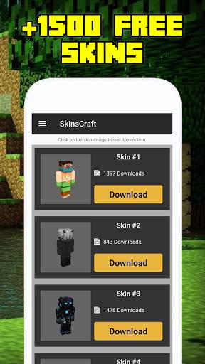SkinsCraft - Free Skins for Minecraft PE screenshot 1