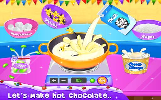 Unicorn Hot Chocolate & Toast Party - Cooking Game screenshot 2