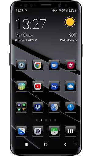 Launcher Theme - Dusk Black Icon Pack Wallpaper screenshot 1
