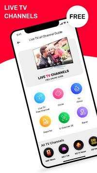 Live TV All Channels Free Online Guide 1 تصوير الشاشة