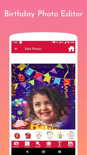 Birthday Wishes & Cards : Photo Frames screenshot 2