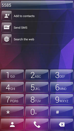 Dialer theme Polygon Glass 2 تصوير الشاشة