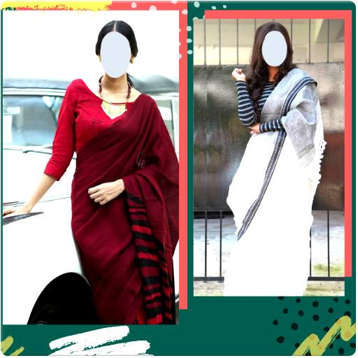 Women Cotton Saree Photo Suit 1.5