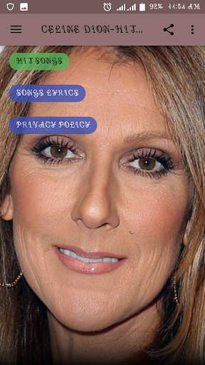 CELINE DION-HIT SONGS & LYRICS screenshot 2