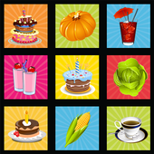 brain games food memory icon