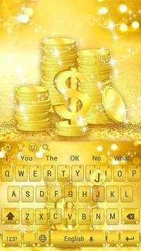 Gold Money Dollar Keyboard Theme स्क्रीनशॉट 4