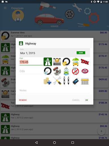 MyFuelLog2 - Car maintenance & screenshot 12