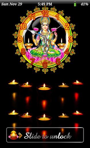 Mata Lakshmi Clock Lockscreen - Live Wallpaper screenshot 10