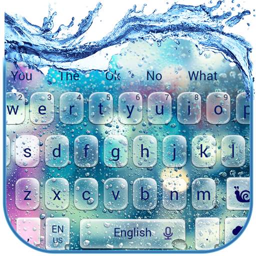 Rain Drop Glass Water Keyboard Theme 10001001