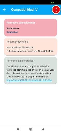 Compatibilidad fármacos IV Lite. Consulta rápida screenshot 5