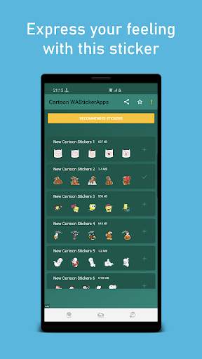 New Cute Cartoon Stickers WAStickerApps screenshot 1