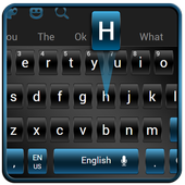 Schwarz-blaue Tastatur icon