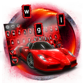 Temat Red Speed ​​Car Keyboard icon