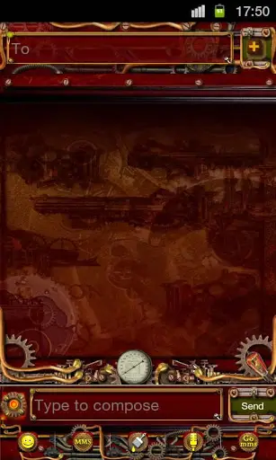 Steampunk GO SMS Theme screenshot 3