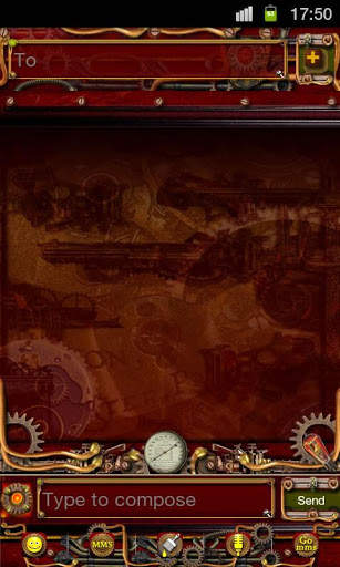 Steampunk GO SMS Theme screenshot 3