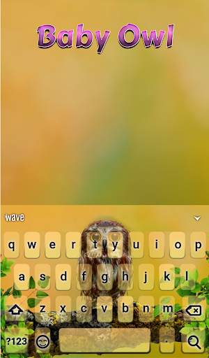 Baby Owl Animated Keyboard   Live Wallpaper screenshot 2