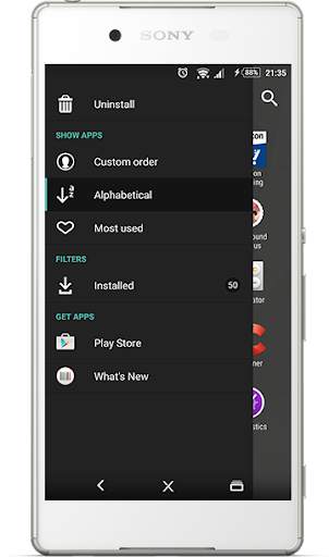 Dark Grey xperia theme screenshot 2