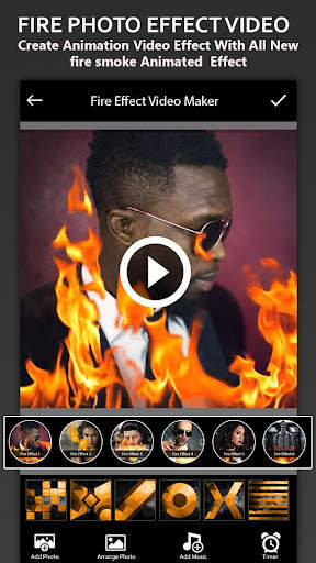 Fire Photo Effect Video Maker screenshot 1