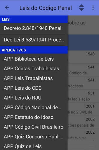 Leis do Código Penal screenshot 2