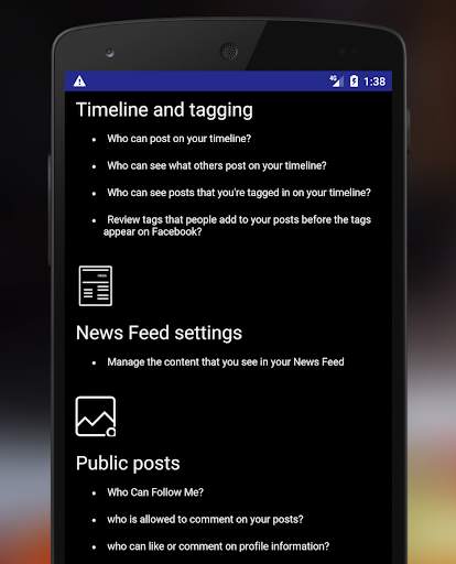 Account Settings for Facebook स्क्रीनशॉट 4