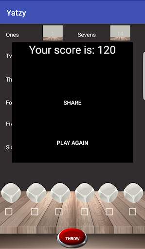 Yatzy - Share Score Online screenshot 2