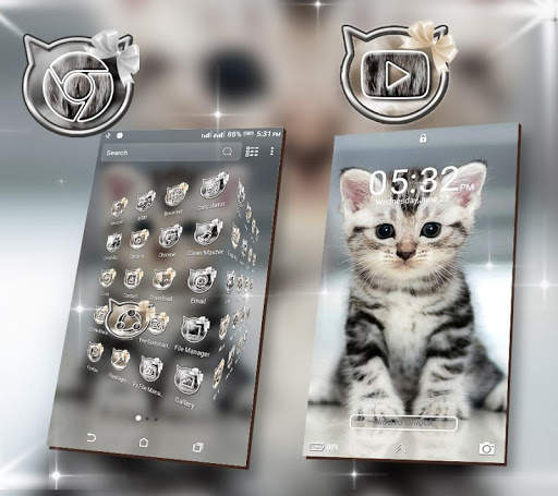 Cute Cat Launcher Theme screenshot 3