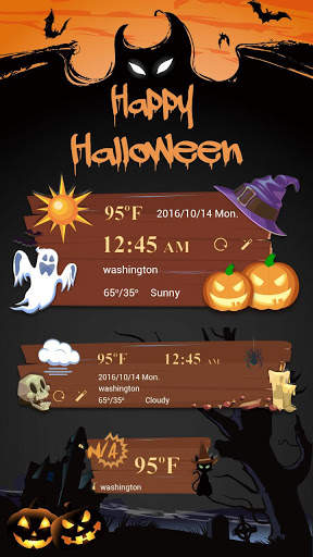 Happy Halloween Weather Widget screenshot 1