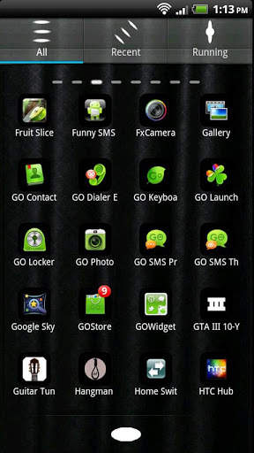 Black Go Launcher EX Theme screenshot 6
