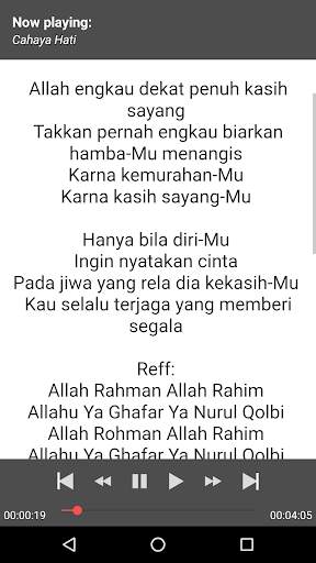 Lagu Religi Islami Offline   Lirik screenshot 14