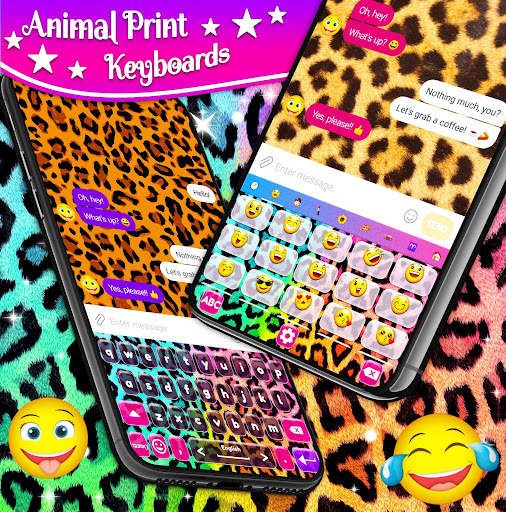 Animal Print Keyboard 🐆 Neon Color Themes screenshot 2