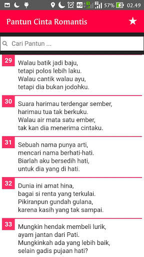 Pantun Cinta Remaja Romantis screenshot 8