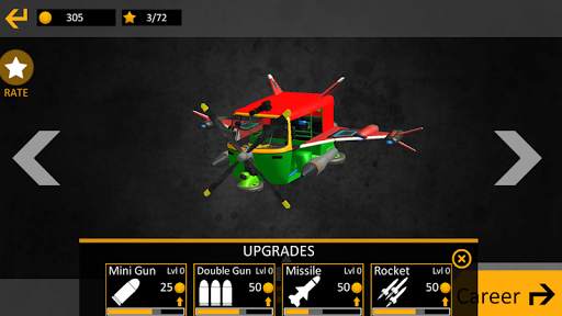 Tuk Tuk Rickshaw Driving Flying Shooting Game 2020 screenshot 2