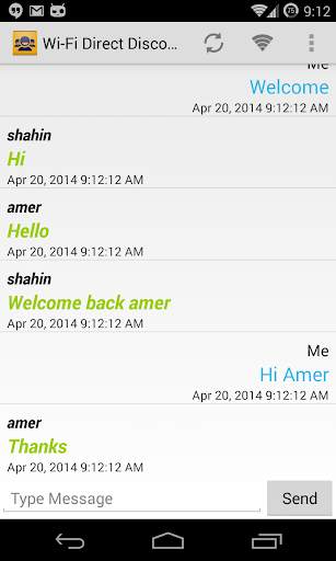 WiFi Direct Group Chat screenshot 4