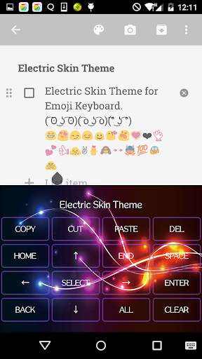 Neon Electric Emoji Keyboard स्क्रीनशॉट 4