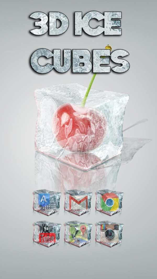 3D Ice Cubes Solo Launcher Theme screenshot 3