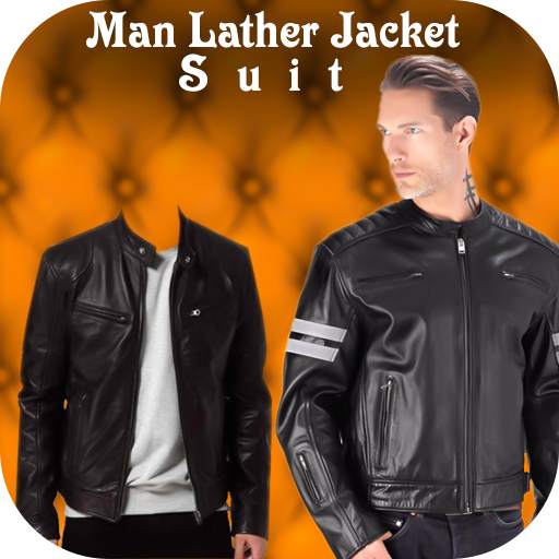 Man Leather jacket Photo Suit : Cut Paste Editor 1.2