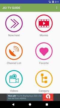 TV Guide for JIO TV screenshot 1