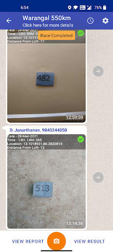 Pigeon Race Manager screenshot 2