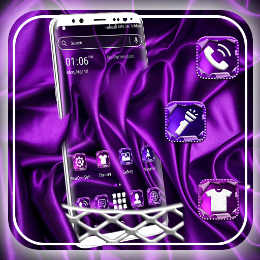 ikon Purple Silk Launcher Theme