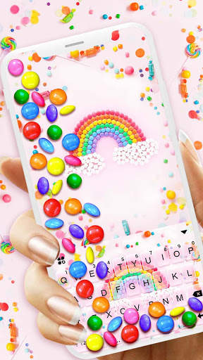 Color Candy Gravity Keyboard Background screenshot 2