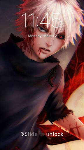 Ken Kaneki Anime Fun Art PIN Lock Screen 2 تصوير الشاشة