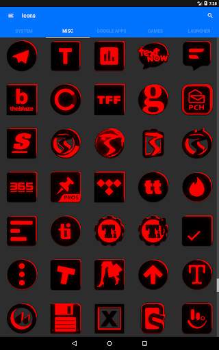 Flat Black and Red Icon Pack screenshot 22