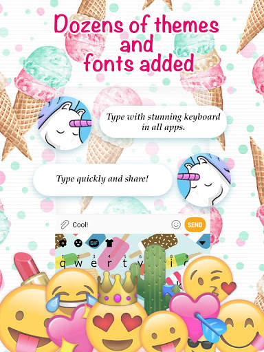 Summer Ice Cream Free Keyboard Theme screenshot 2