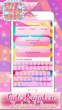 Cute Rainbow Keyboard Themes screenshot 4