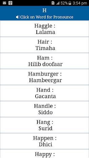 Common Words English to Somali скриншот 8