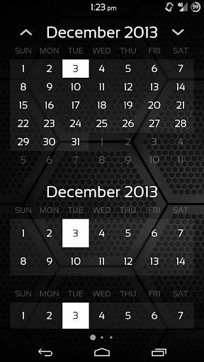 Monthly Calendar Widget screenshot 1