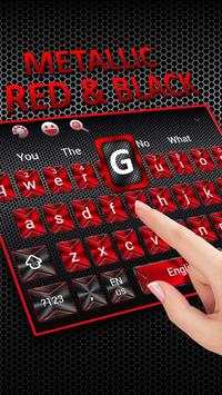 Super Cool Black Red Keyboard Theme screenshot 1